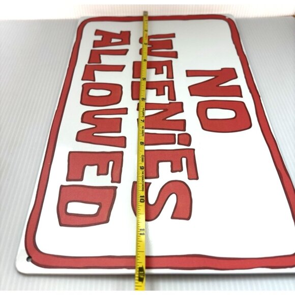 SpongeBob SquarePants No Weenies Allowed Tin Sign 12"x8" Wall Art Decor NEW - Picture 3 of 6